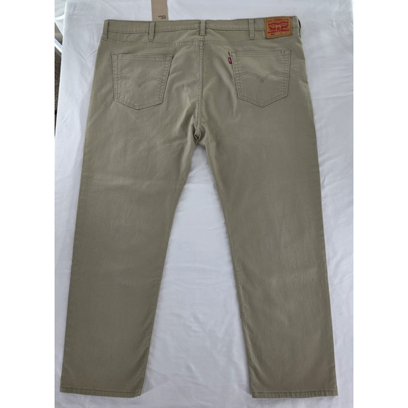 Casual Utility Levi’s 502 Taper Big & Tall Pants Men’s 48x32 Stretch Khaki Twill - Picture 7 of 14